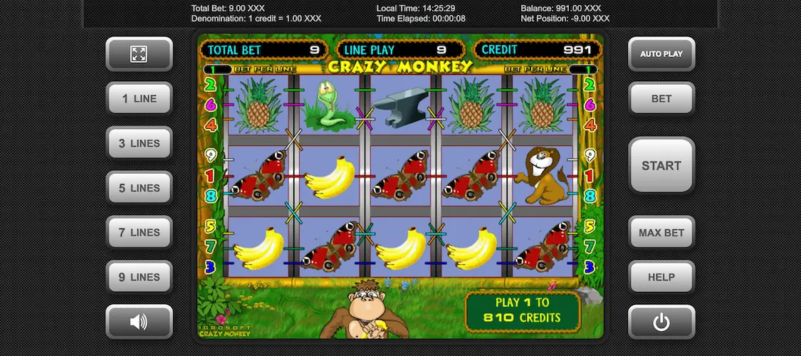 Zagraj w Crazy Monkey na prawdziwe pieniądze