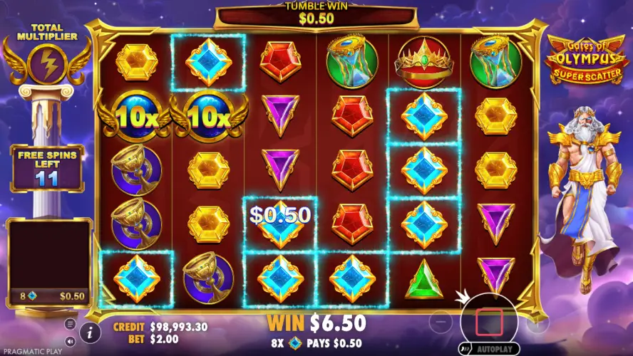 Zagraj w slot Gates of Olympus Super Scatter od Pragmatic Play