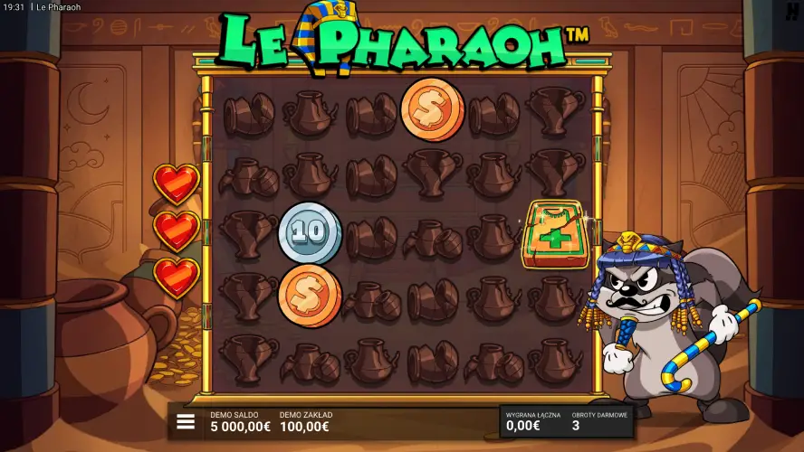 Zagraj w slot Le Pharaoh na prawdziwe pieniądze