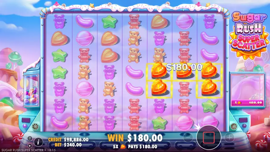 Zagraj w slot Sugar Rush Super Scatter na prawdziwe pieniądze