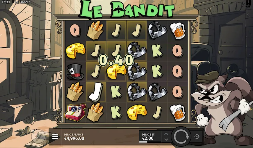 Zagraj w slot Le Bandit na prawdziwe pieniądze