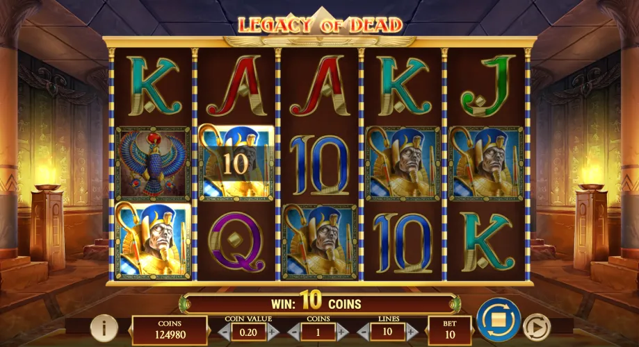 Zagraj w slot Legacy of Dead na prawdziwe pieniądze