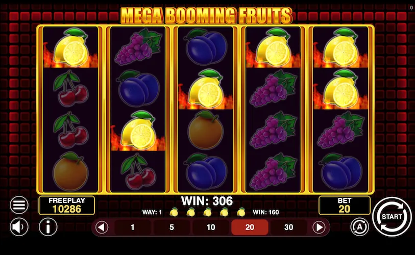 Zagraj w slot Mega Booming Fruits na prawdziwe pieniądze