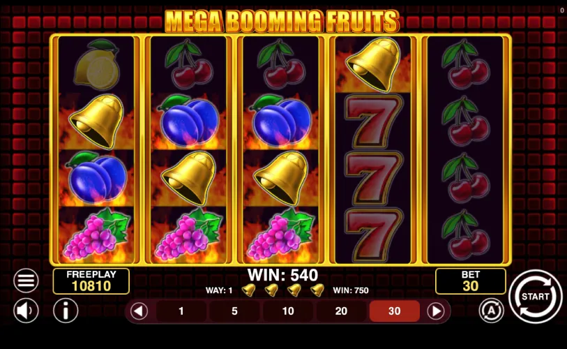 Zagraj w Mega Booming Fruits od 1spin4win